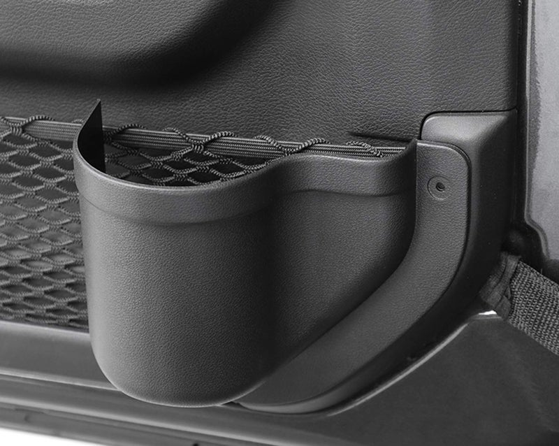 YOCTM 2-PACK Front Door Organizer Tray For 2018 2019 2020 2021 2022 2023 2024 2025 Jeep Wrangler JL JLU Rubicon Sport Sahara Gladiator JT 4EX Interior Storage Box Accessories Black (Front Door Tray) - Image 4